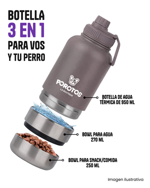 Botella Térmica 3 en 1 de 950ml - Color Rosa